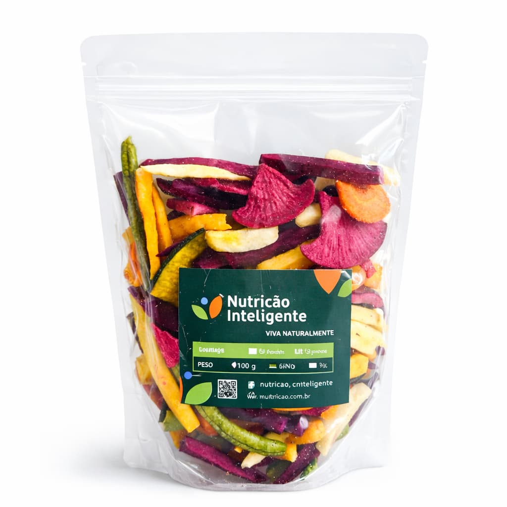 Snack Mix de Vegetais Desidratados Crocante 250g | Lanche Saudável Natural Prático e Saboroso
