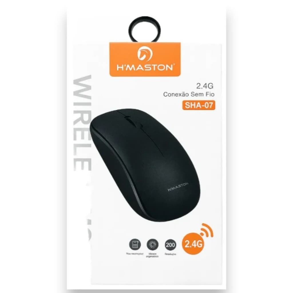 H'MASTON - MOUSE 2.4G - CONECÇÃO SEM FIO 10 METROS