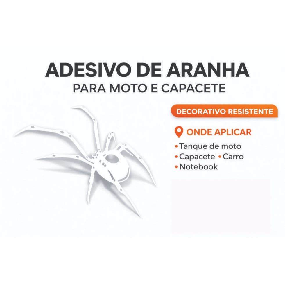 Adesivo de Aranha para Moto – Tanque e Capacete Decorativo