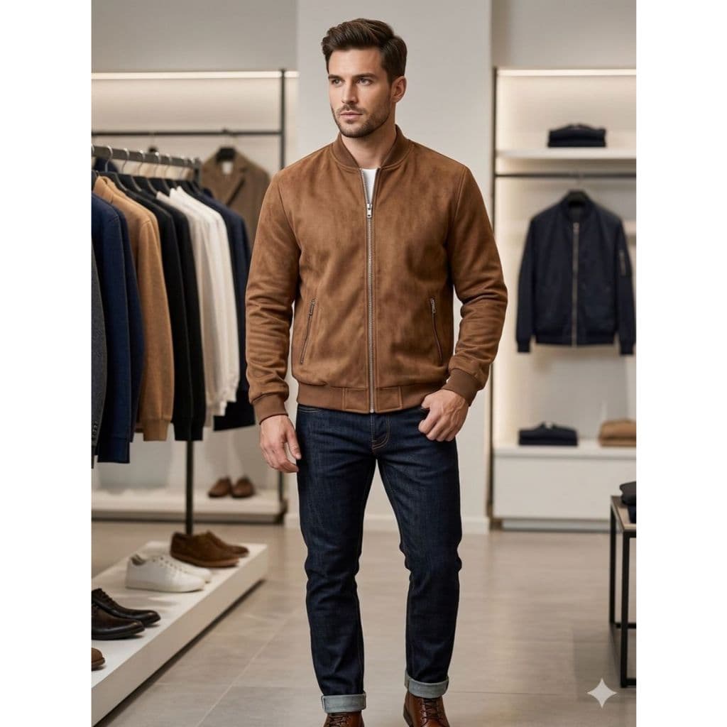 Jaqueta Masculina Bomber Casual Zíper Moda Outono Inverno dubla face (reversivel)