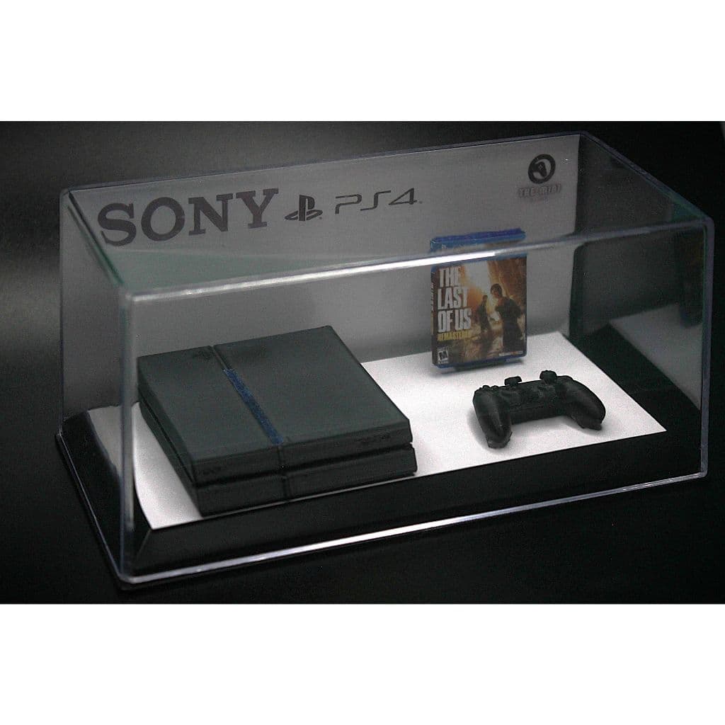 Miniatura PlayStation 4 PS4 3D + Controle + Jogo Personalizado | Colecionável Geek