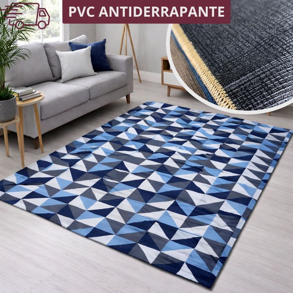 Tapete Sala Quarto Geométrico 1,00 x 1,40 Várias Estampas Antiderrapante Decoração