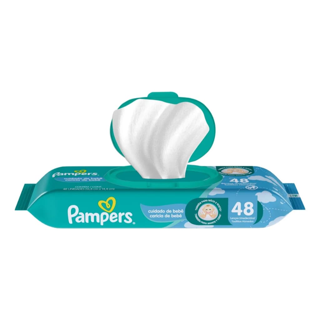 Lenço Umedecido Pampers Caricia de Bebê 48un