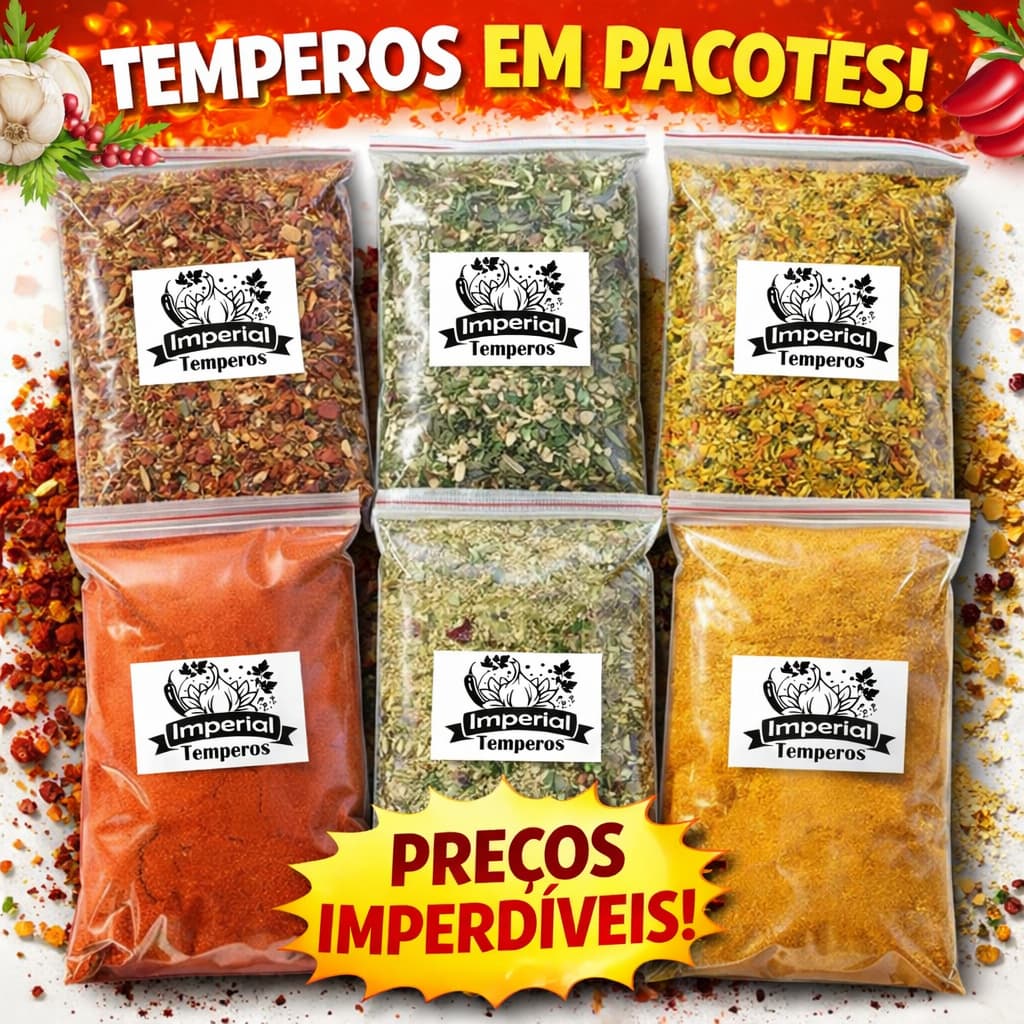 Monte Seu Kit 12 Temperos 100g Cada Escolha Sabores Total 1,2kg Completo