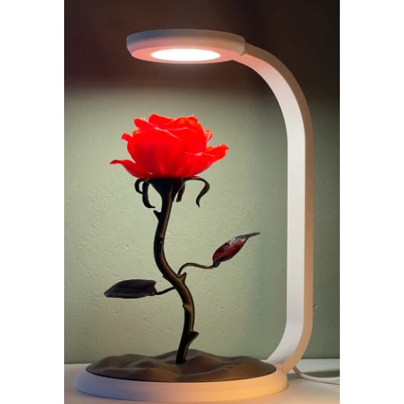 Luminária Rosa (com kit de lâmpada LED) - Luminária para decoração e leitura