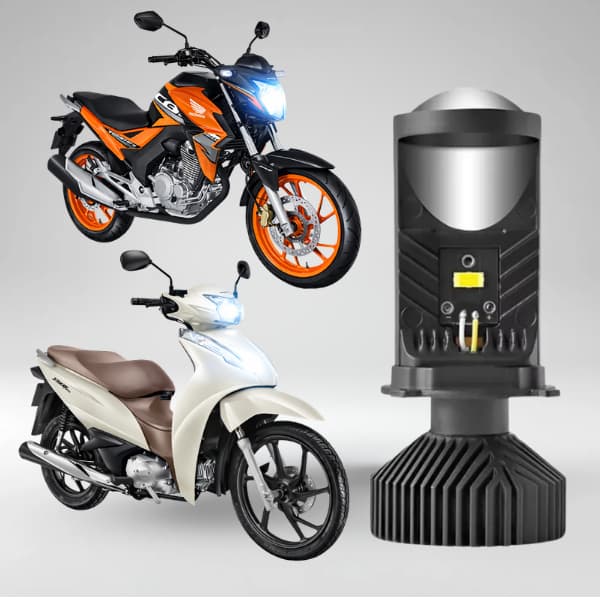 Lampada Ultra led Projetor 20mil Lumens FORTE 6500k 72w Moto S/emba efeito xenon carro moto caminhao