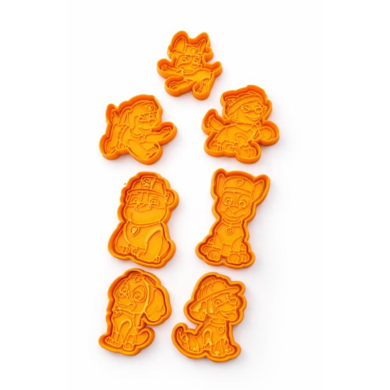 Kit de cortadores e marcadores de biscoito/massinha de modelar - Patrulha Canina
