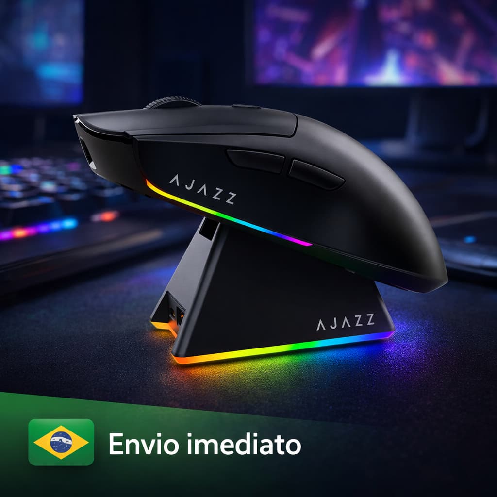 Mouse Gamer Ajazz AJ139 V2 Sem Fio 12000 DPI Sensor PAW3311 Ultra Leve 66g Original