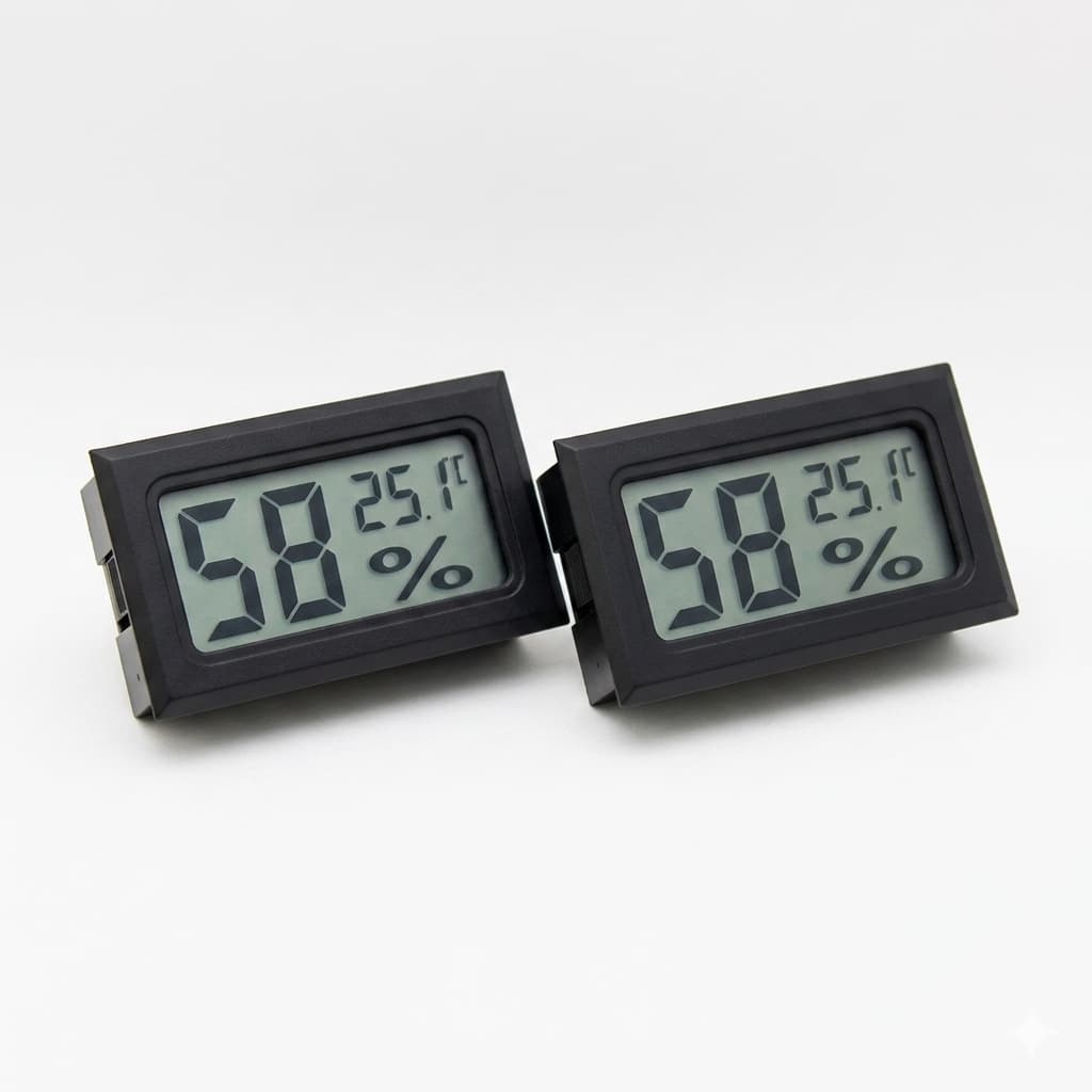 Kit com 2 Termômetros Digitais + Higrômetro - Controle Umidade e Temperatura com Precisão!