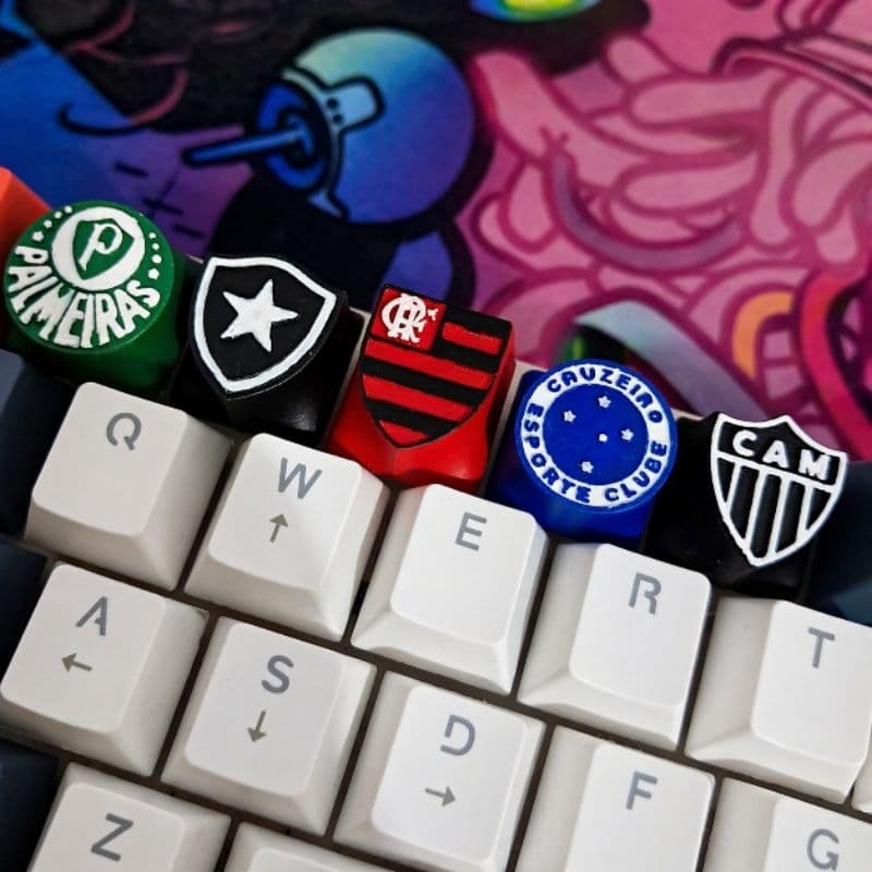 Keycap Clubes Futebol Brasileirão - Teclado Mecânico