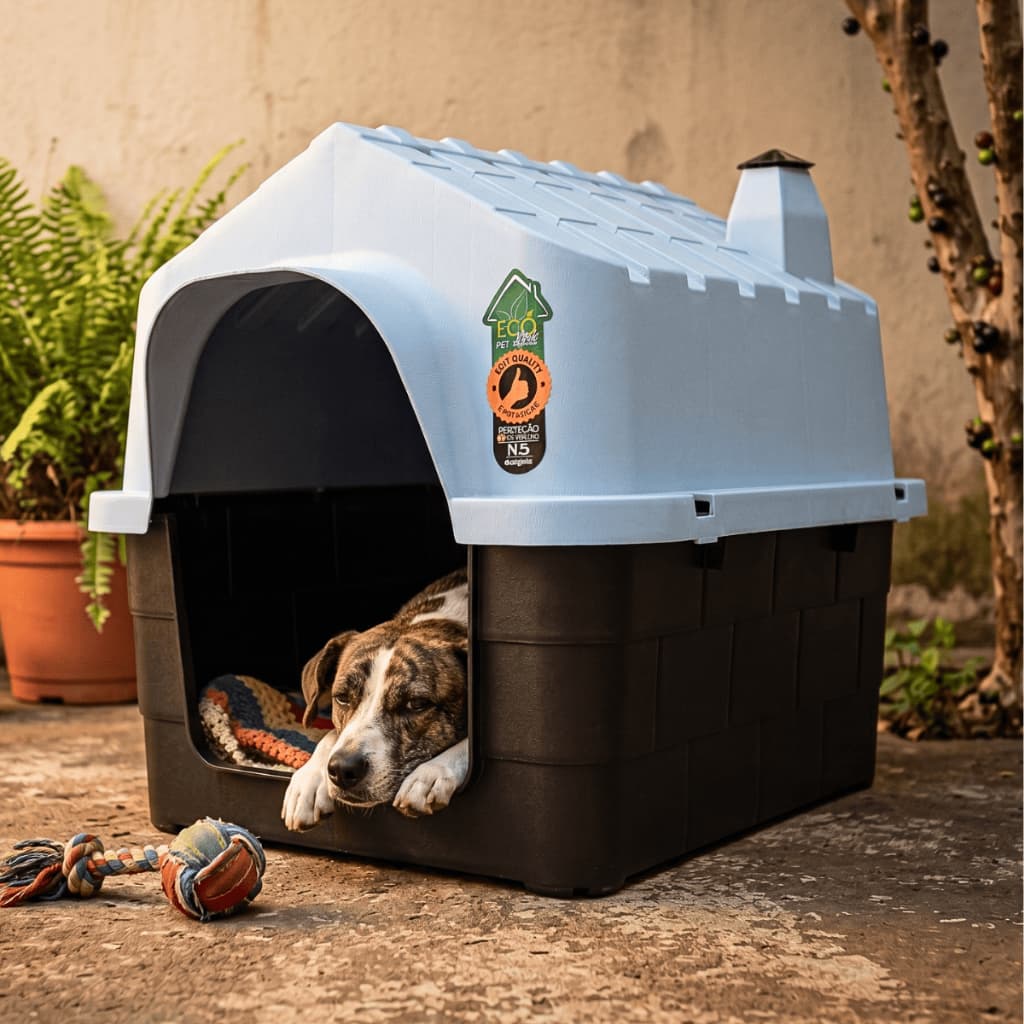 Casinha de Cachorro Grande Médio Porte N4 Desmontavel Casa Plastica com Proteção UV Resistente Pets
