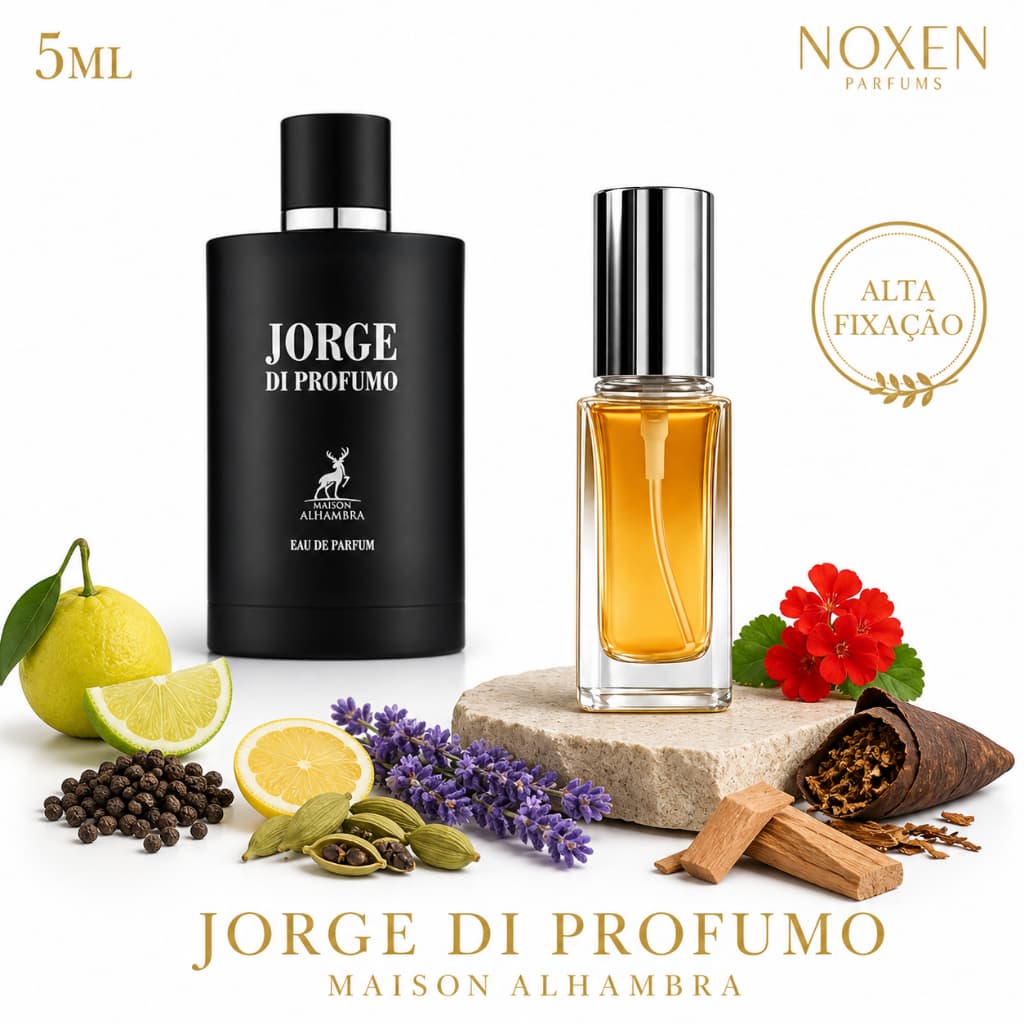 Perfume Masculino 5ml Premium Vidro Spray Jorge Di Profumo Elegante Importado