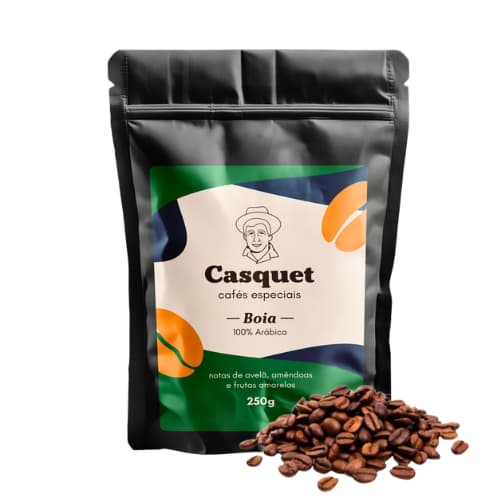Café Especial 100% Arábica 84+ Pontos 250g | Casquet Boia Torrado em Grãos