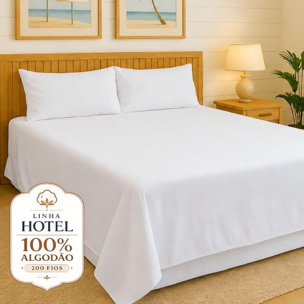 Roupa de Cama Algodão Hotel Jogo Lençol 200 Fios Solteiro Casal Queen King Solteirão