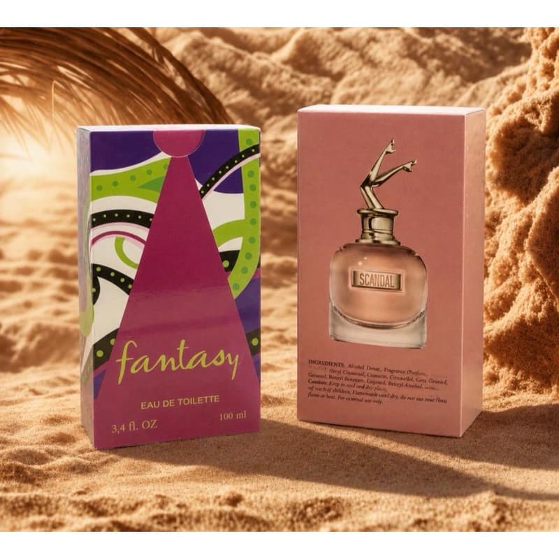 Dois perfumes Femininos importados 100ml fantasy e scandalus