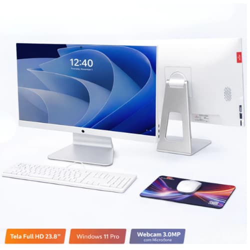 Computador All In One 23.8” Full HD Intel i7-6600U 16GB RAM SSD 512GB Wi-Fi Webcam