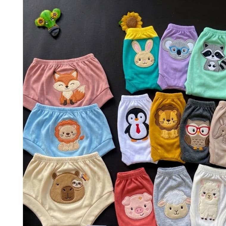 KIT 03 UN Tapa fralda short bebê menino E MENINA tapa fralda recém nascido roupas de bebê
