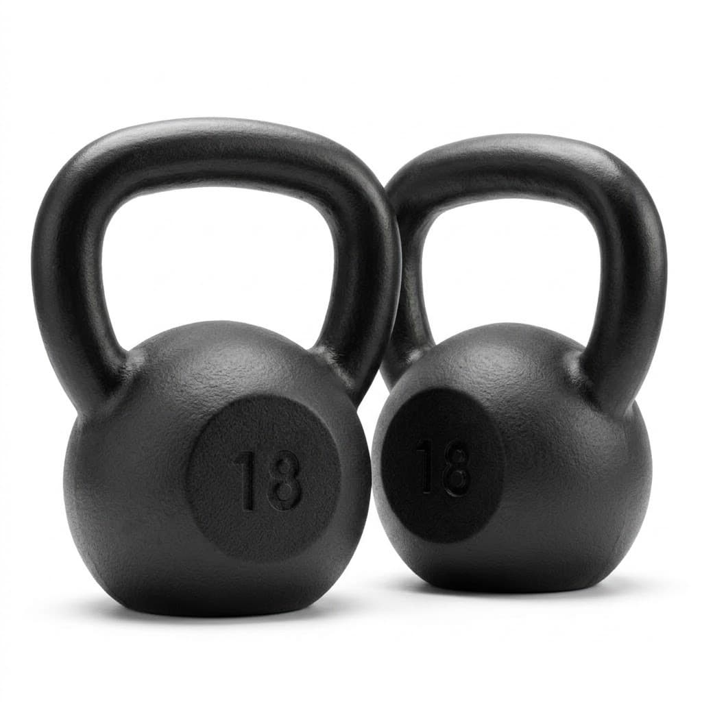 KIT 2 KETTLEBELLS 18KG PARA MUSCULAÇÃO ACADEMIA TREINO CASA FITNESS FUNCIONAL CROSSFIT RESISTENTE GYM PRO