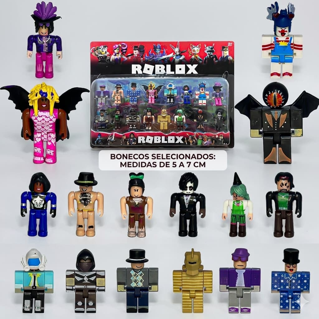 Roblox 16  Bonecos Articulados Lego 7 cm Kit completo Linha premium Lançamento Envio Imediato