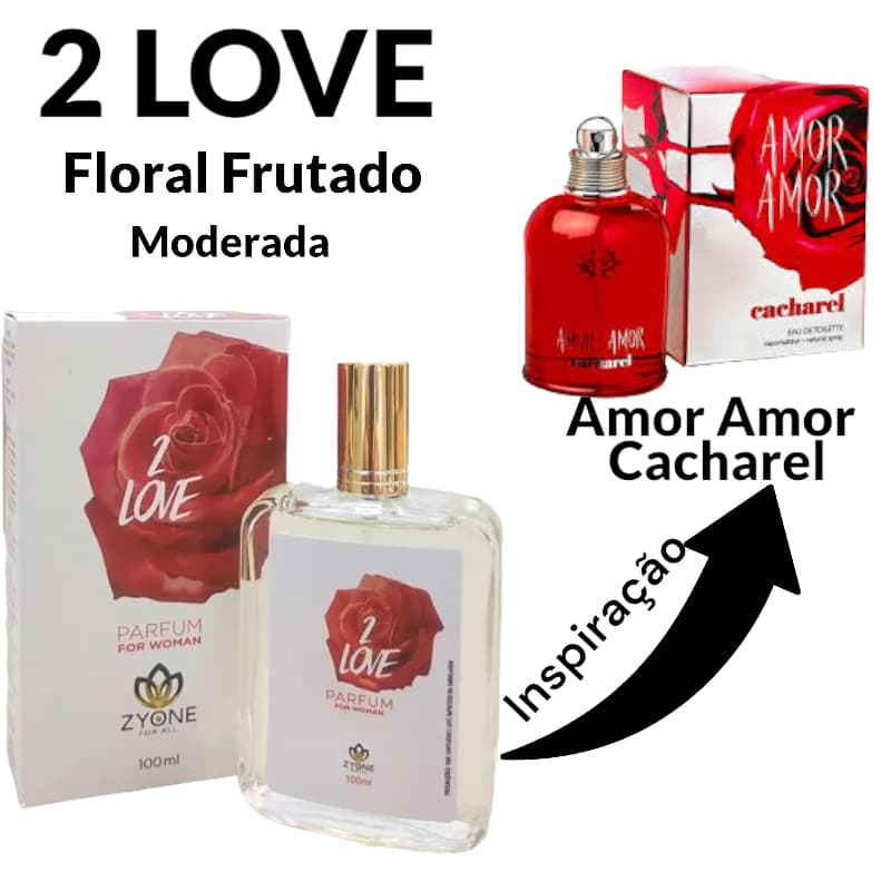 Perfume Importado Feminino 2 Love 100ml Doce Floral Moderado