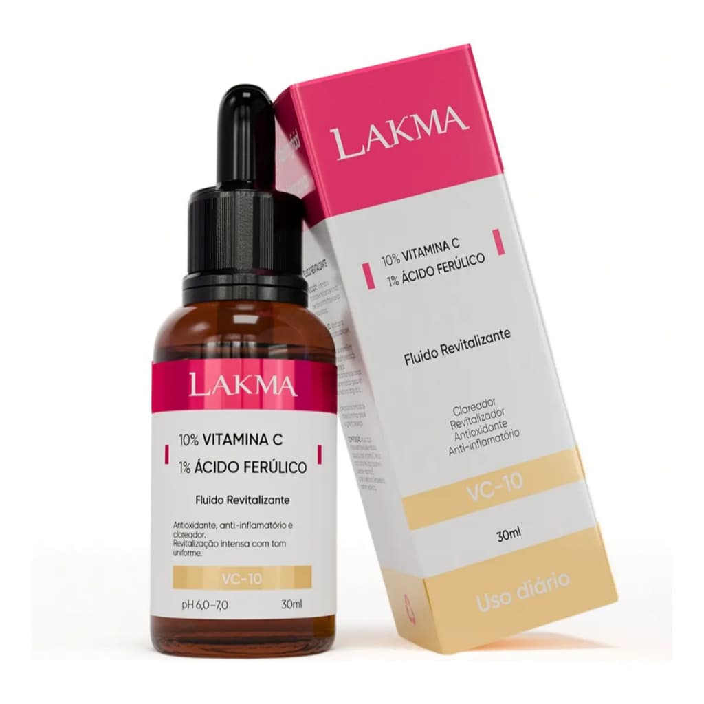 Sérum Vitamina C 10% Lakma 30ml Clareador Manchas