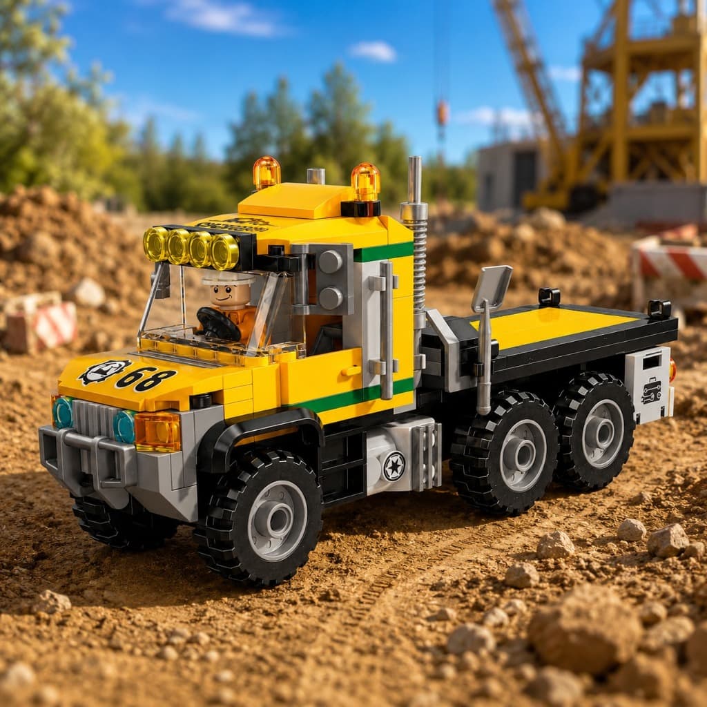 Brinquedo Blocos de Montar Carrinho Caminhão Cegonha Estilo Lego Transporte Veículos Peças de Montar