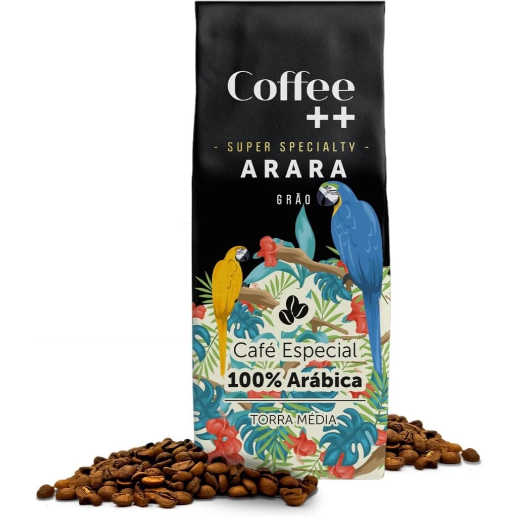 Coffee ++ Café Especial Arara em GRÃO 100% Arábica Torrado Gourmet