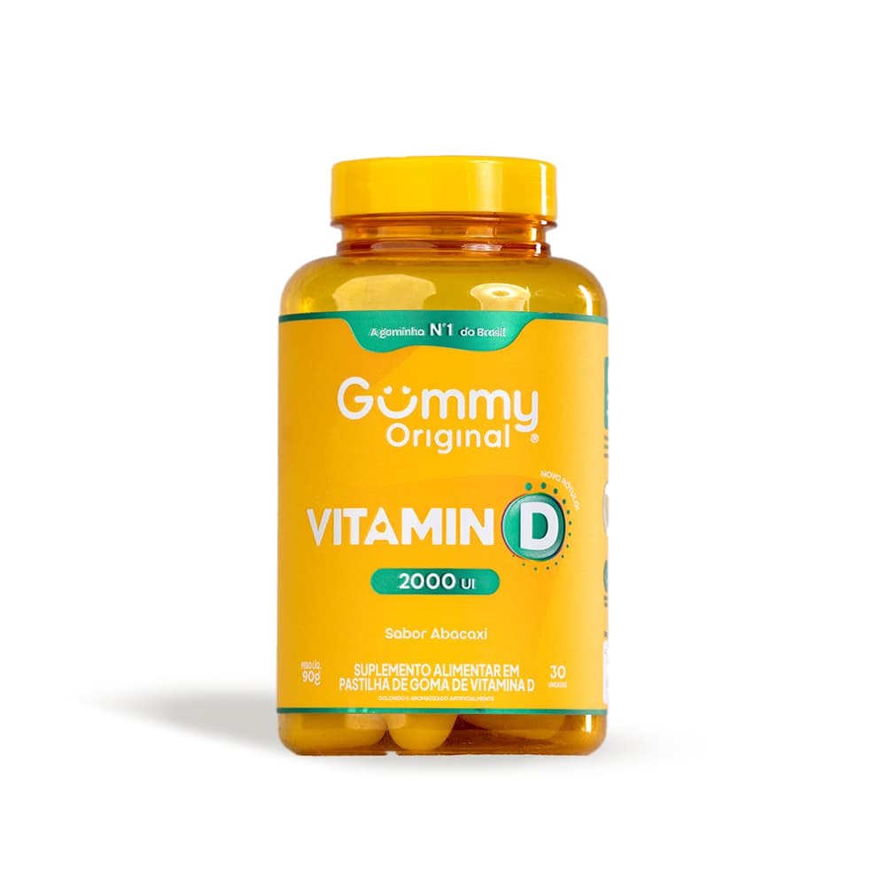 Vitamina D em Goma Gummy Original Sabor Abacaxi 30 Gomas Sistema Imunológico