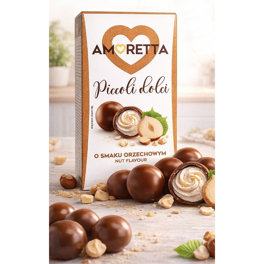 Chocolate Piccoli Dolci Nut Nozes Mieszko, 155g, Importado da Polônia