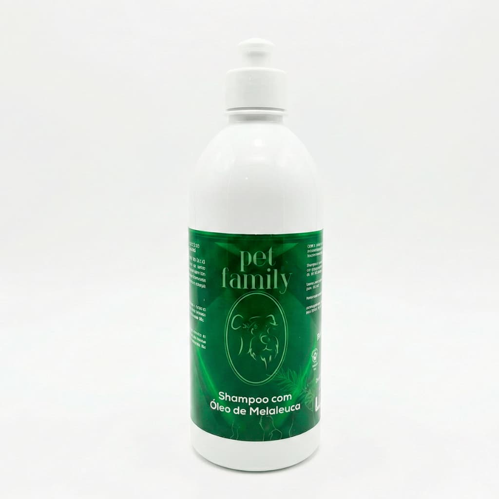 Shampoo Para Cães E Gatos Óleo De Melaleuca Pet Family 500ml
