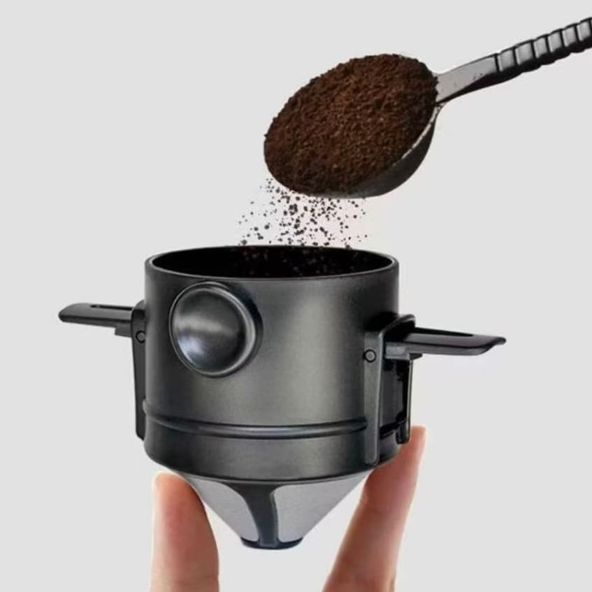 Mini Filtro De Café Chá Coador De Café Reutilizável Portátil Inox