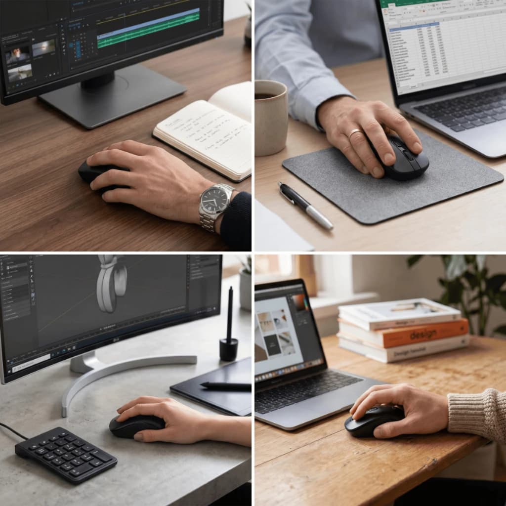 MOUSE SEM FIO H'MASTON MS07 RECARREGÁVEL | SILENCIOSO | ERGONÔMICO | LONGA DURAÇÃO