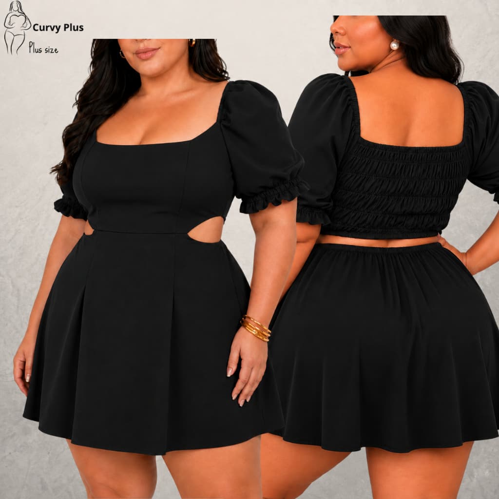 Vestido Plus Size Vestidos Plus Size Soltinho Vestido Curto Plus Sise Feminino Vestido de Noite Plus size