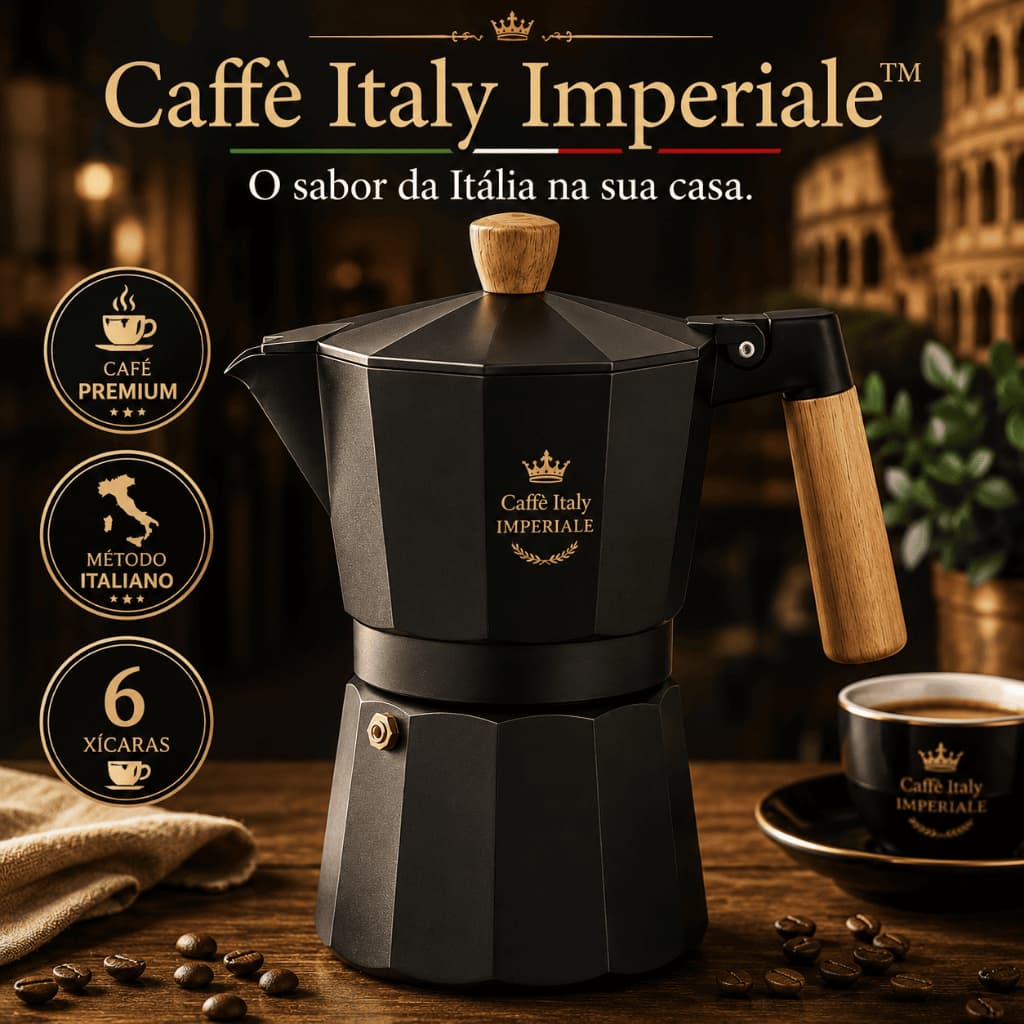 Cafeteira Italiana Moka 300ml 6 Xícaras Café Expresso Premium