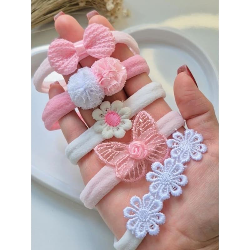 Kit Laços e Faixinhas Infantil bebês Delicadas |Enxoval bebês menina