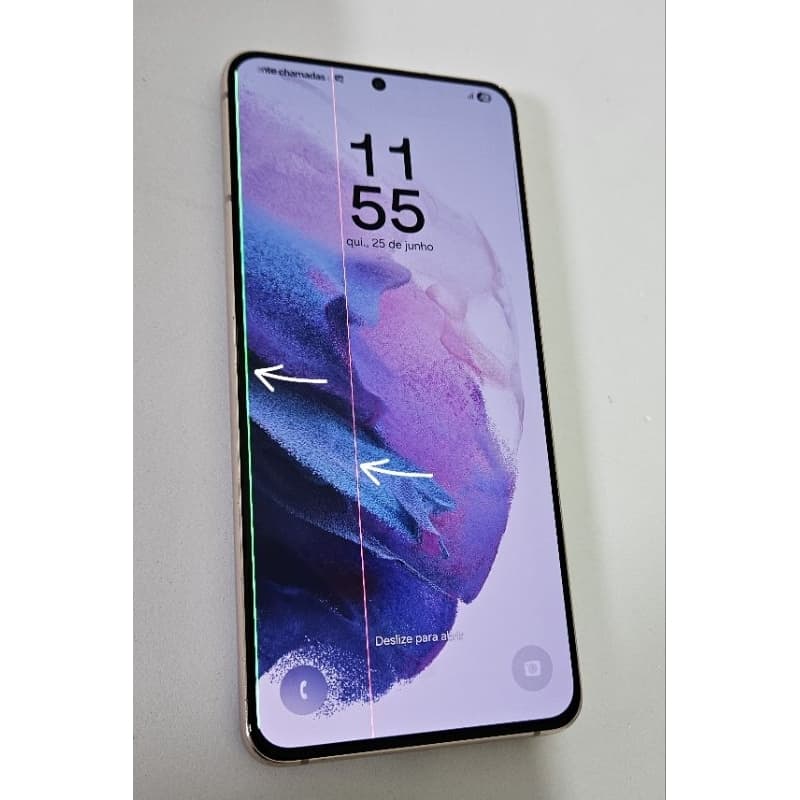 Samsung Galaxy S21 + Plus 128GB Original Usado (COM LINHAS VERTICAIS e Burn-in Leve)