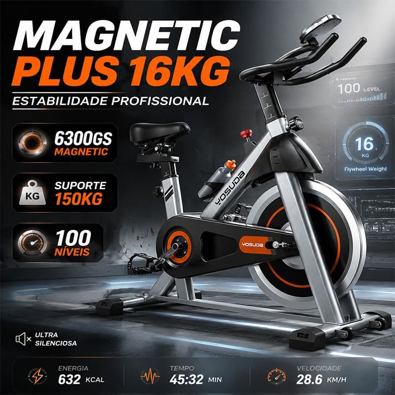 FED Bicicleta Ergométrica Profissional 23kg Flywheel Silenciosa Bluetooth APP 150kg Academia Casa