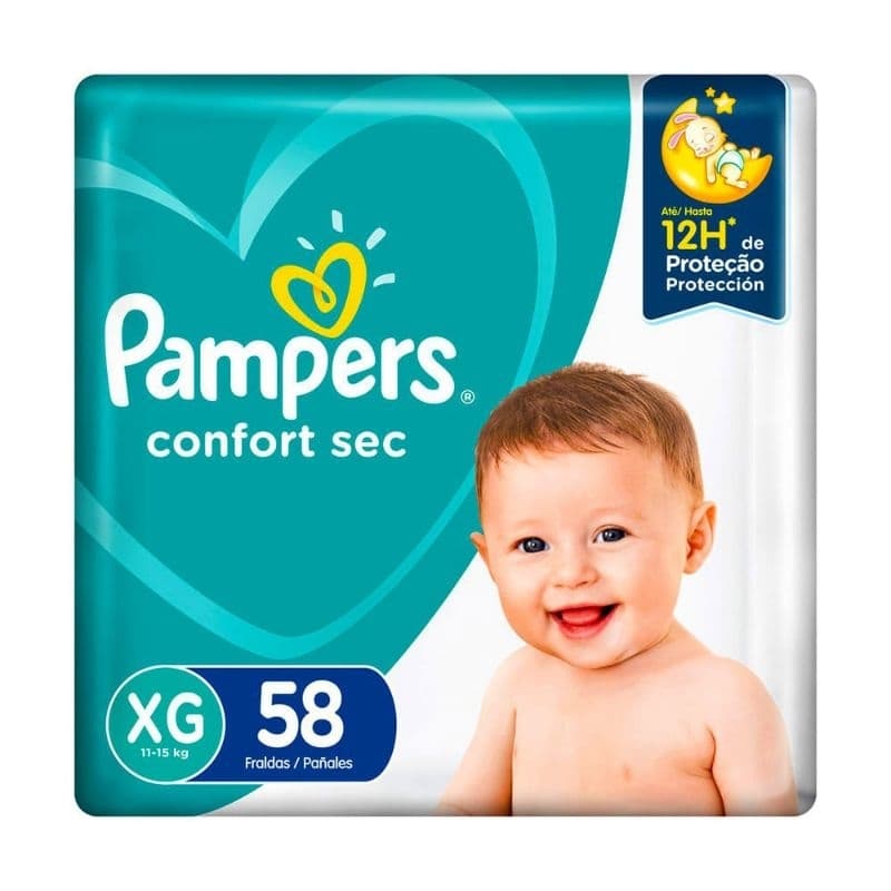 Fralda Pampers Confort Sec 58 Unidades