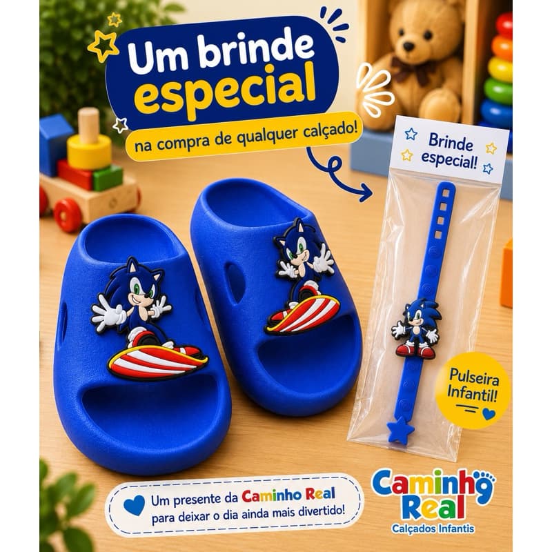 Calçado infantil super moderno e estiloso sandália para menino confortável e macio chinelo  com personagem