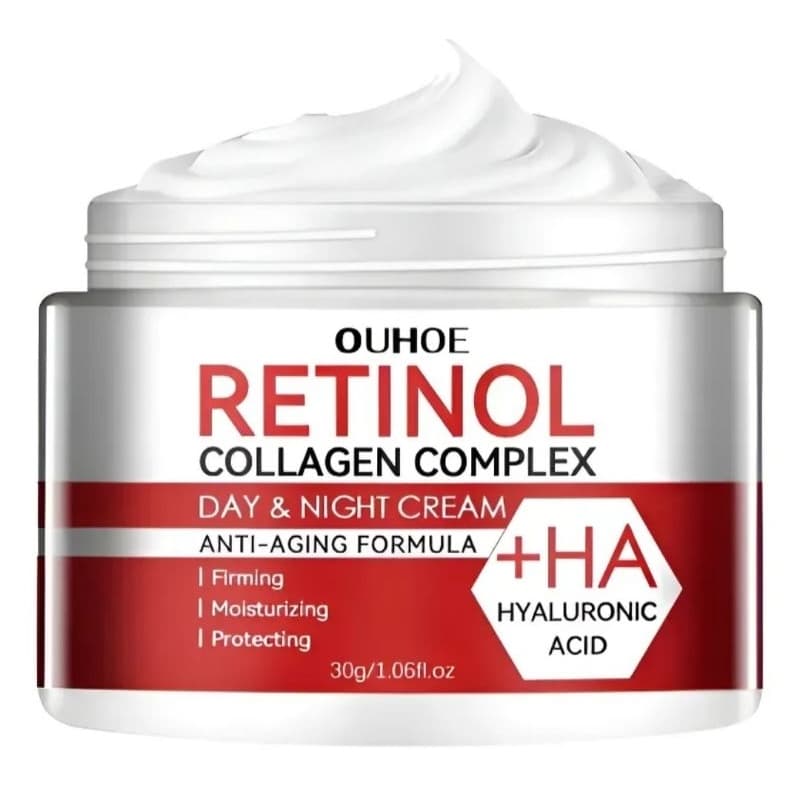 Colageno Fácial Creme Facial Retinol Ouhoe Collagen Complex + Ácido Hialurônico Anti-idade Dia e Noite 30g
