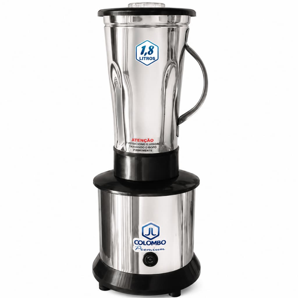 Liquidificador Industrial em Inox Alta Rotaçao 1,8 Litros 220v Potente Suco Vitamina