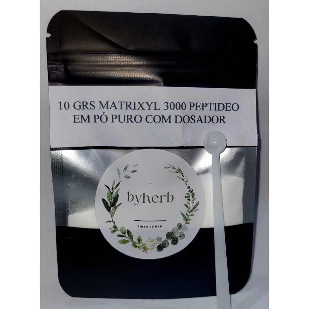 10 grs Matrixyl 3000 pó  Puro -  Peptideo  – Ativo Anti-Idade Puro (Acompanha Colher Dosadora)