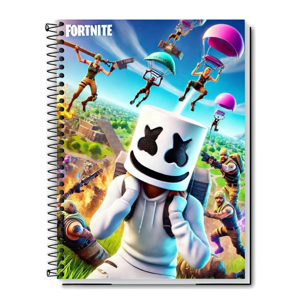 Caderno Gamer Fortnite – Batalha de Estilo 1,10,15 e 20 Matérias