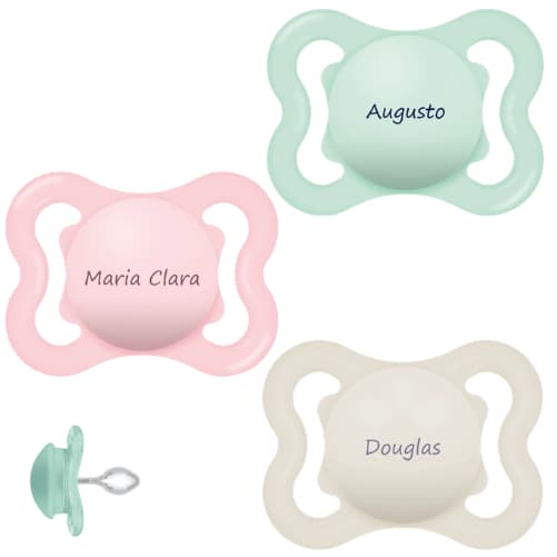 Chupeta Mam Supreme 0-6 meses Silicone Personalizada com Nome do Bebe a Laser