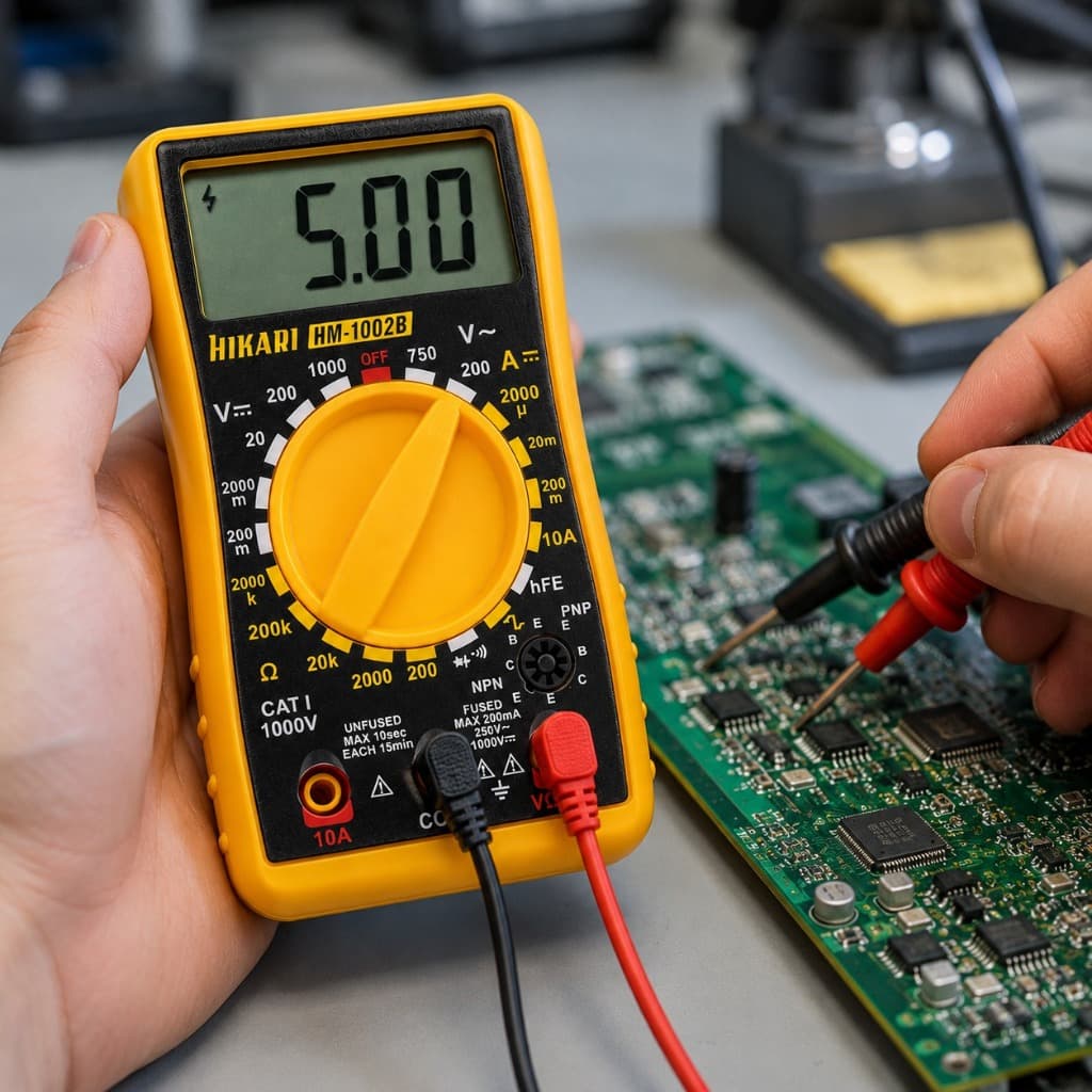 Multimetro Digital Hm-1002b Com Pontas De Prova - Hikari