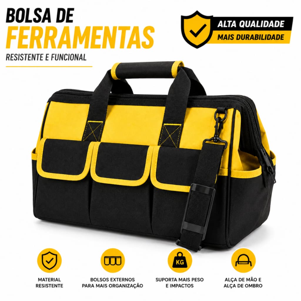Bolsa Para Ferramentas Mannutenção Mecanica Eletrica Maleta de Ferramenta Grande Mala de Ferramentas