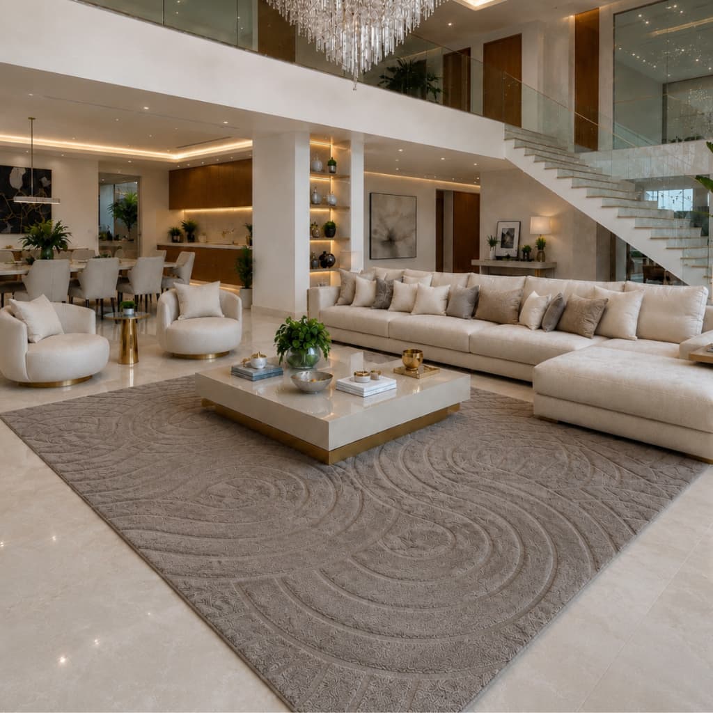 Tapete Sala Quarto Califórnia 200x140 Relevo Macio Antiderrapante Luxo