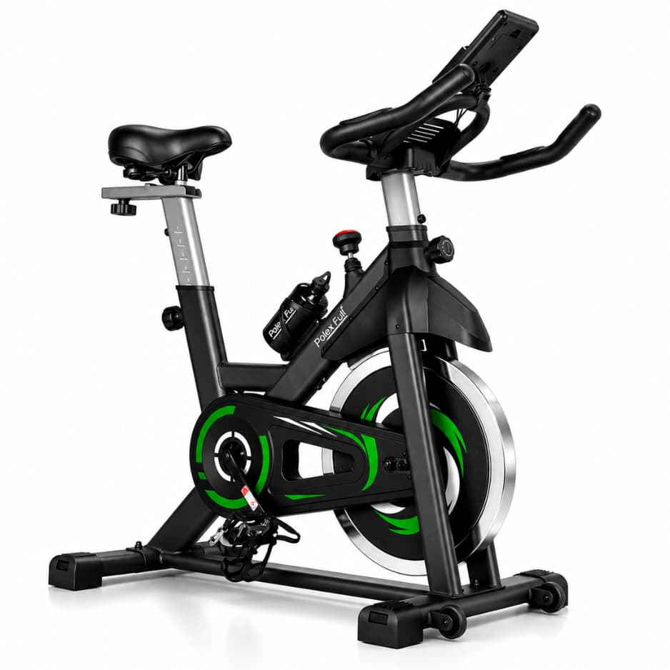 Bicicleta Ergométrica Spinning 13kg e 20kg Roda de Inércia - Monitor Digital - Suporta até 150kg - Polex Full