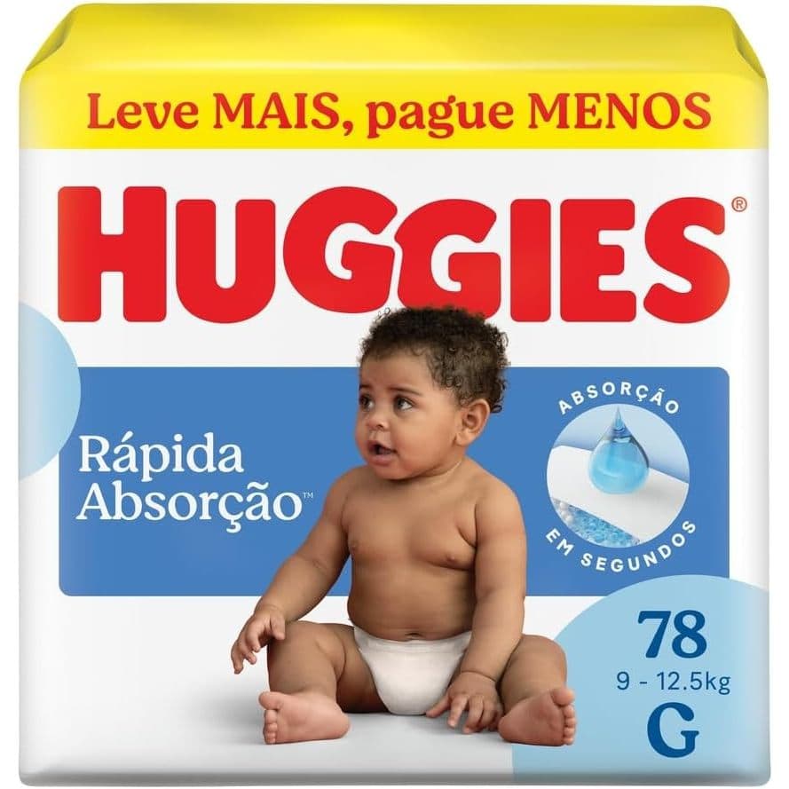 Huggies Fralda Tripla Proteção G 78 Un