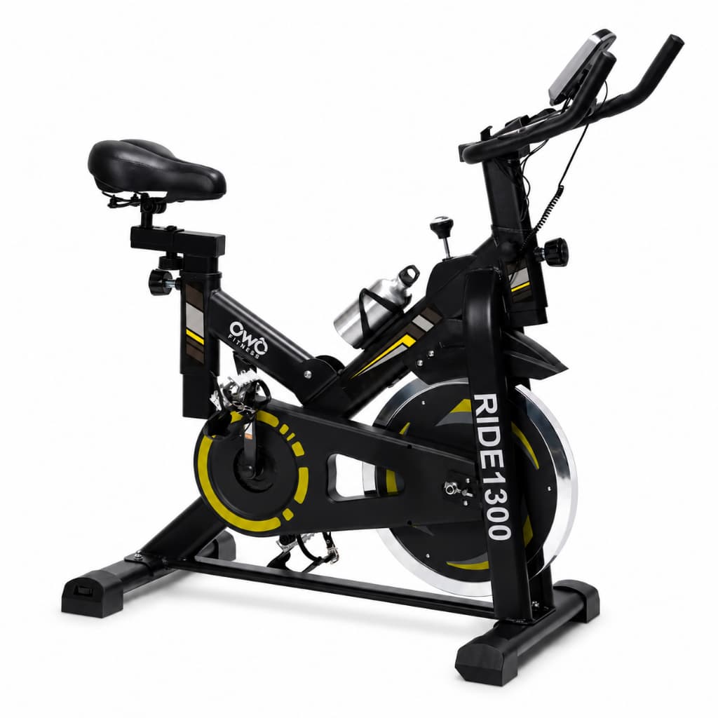 Bicicleta Ergométrica Spinning OwÒ Fitness Academia em Casa Roda de Inércia 13kg